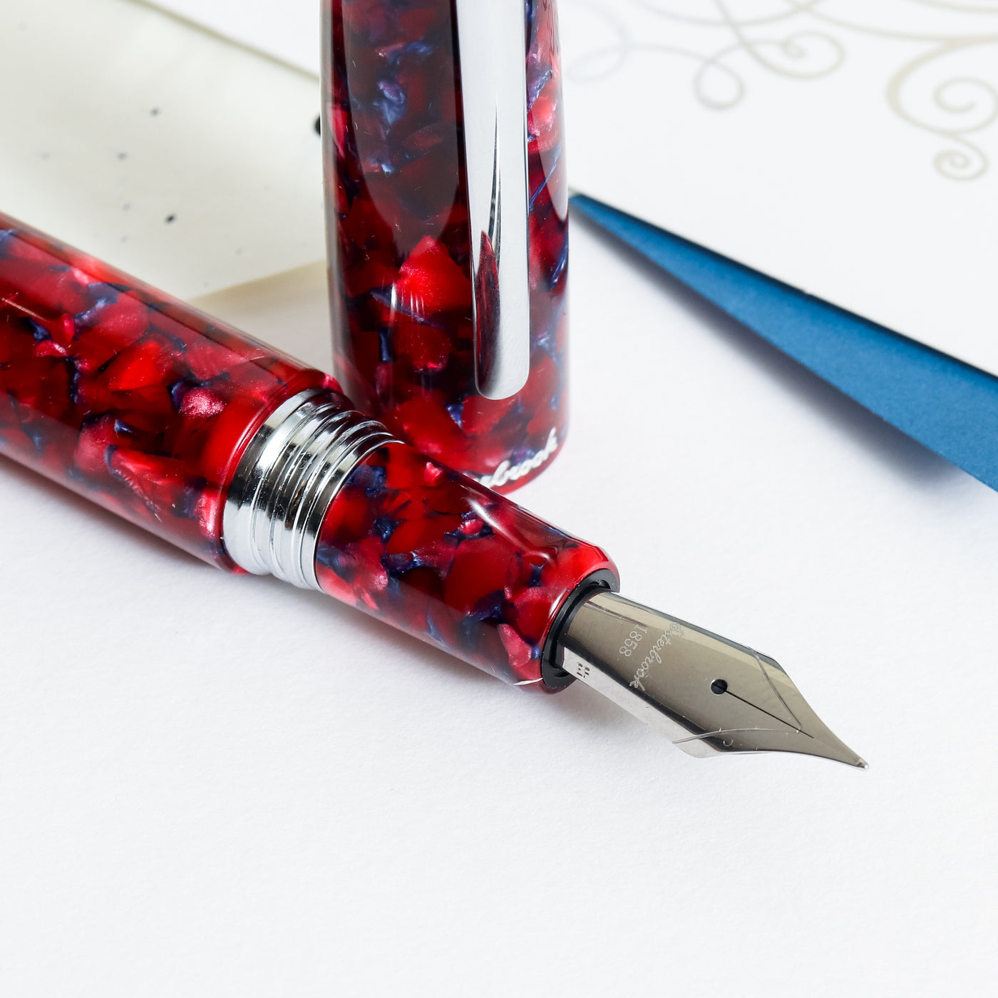 Esterbrook Estie Oversize Scarlet Chrome Trim Fountain Pen