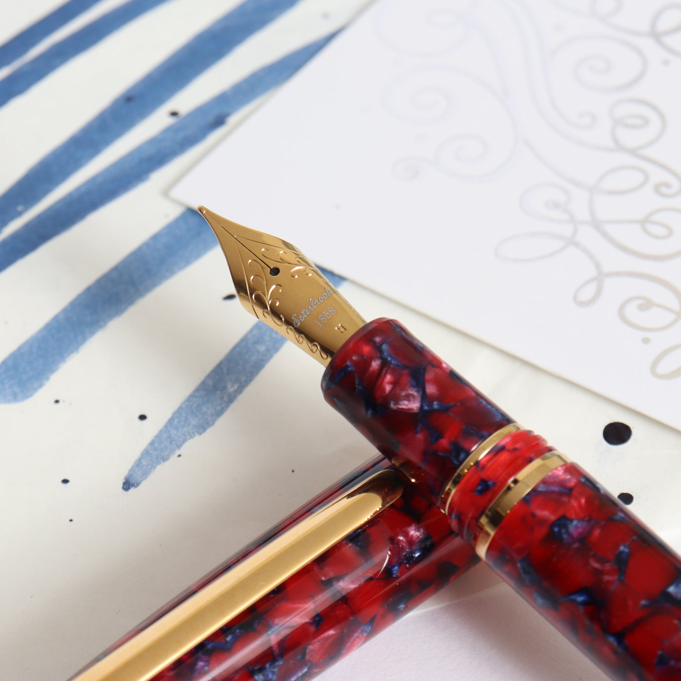 Esterbrook Estie Regular Scarlet Gold Trim Fountain Pen