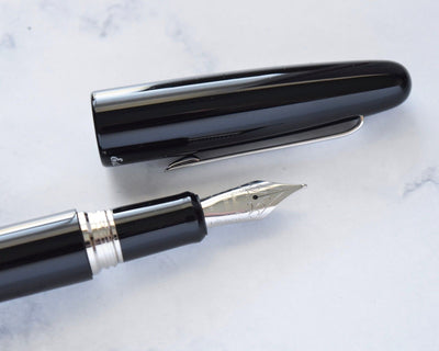 Esterbrook Estie Oversize Ebony Black & Chrome Plated Trim Fountain Pen-Esterbrook-Truphae