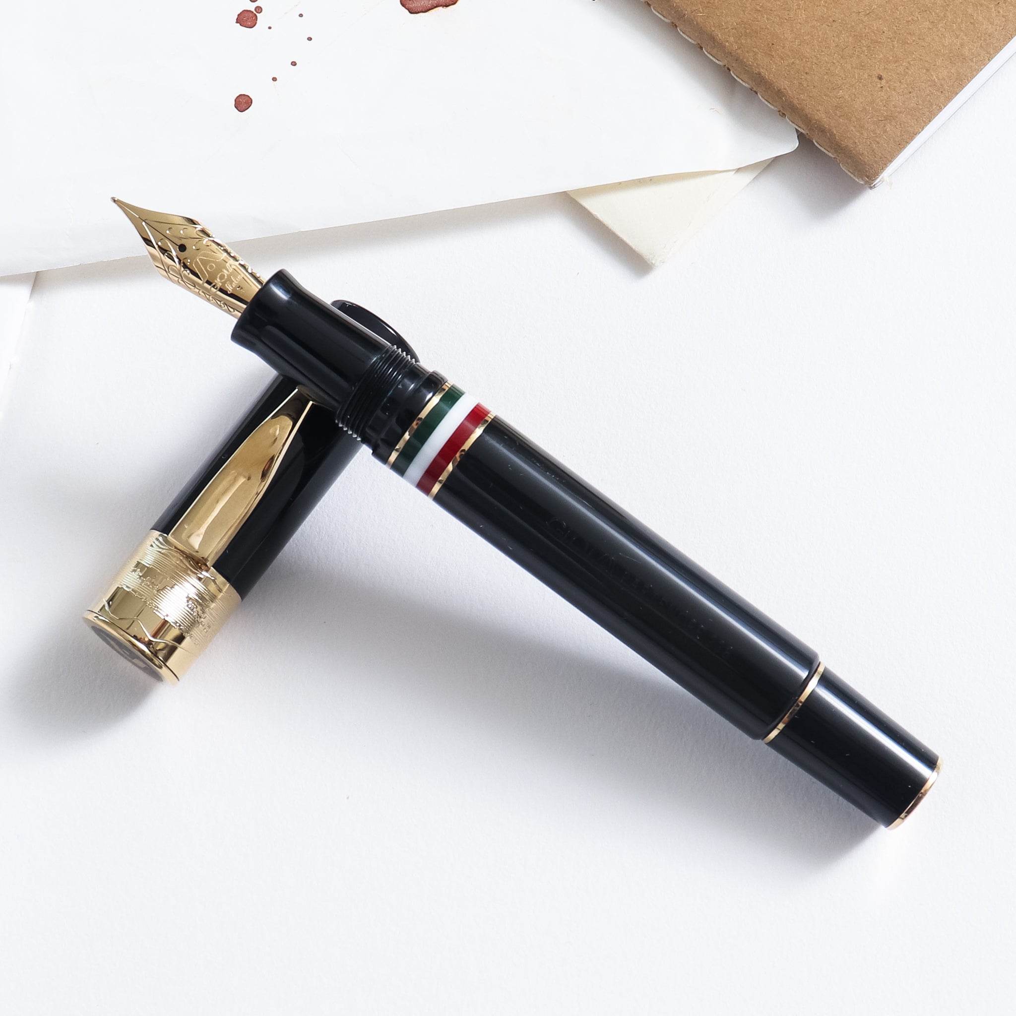 Gioia Partenope Black GT Fountain Pen Truphae