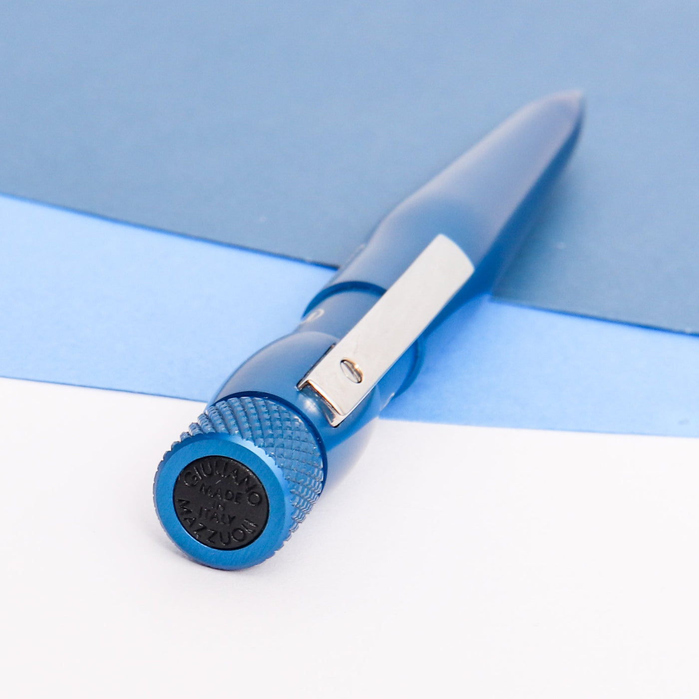 Giuliano Mazzuoli Formulapen Blue Ballpoint Pen Cap Details