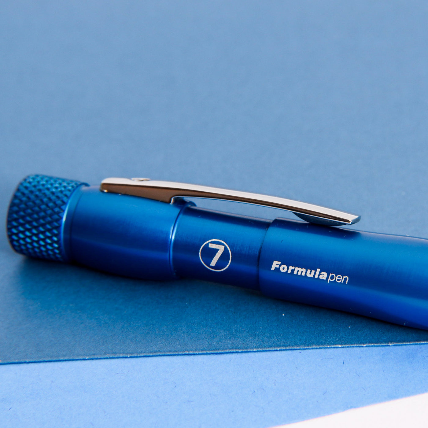 Giuliano Mazzuoli Formulapen Blue Ballpoint Pen Silver Clip