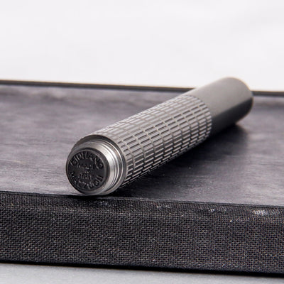 Giuliano Mazzuoli Officina End Mill Gunmetal Ballpoint Pen Engraved Details