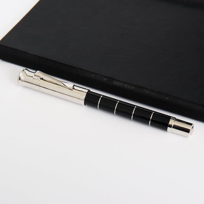 Graf von Faber Castell Classic Anello Black And Silver Resin Fountain Pen