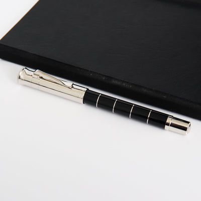 Graf von Faber Castell Classic Anello Black And Silver Resin Rollerball Pen