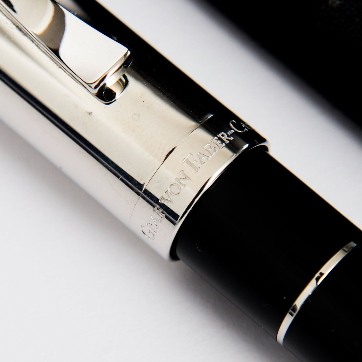 Graf von Faber Castell Classic Anello Black Fountain Pen Cap Details