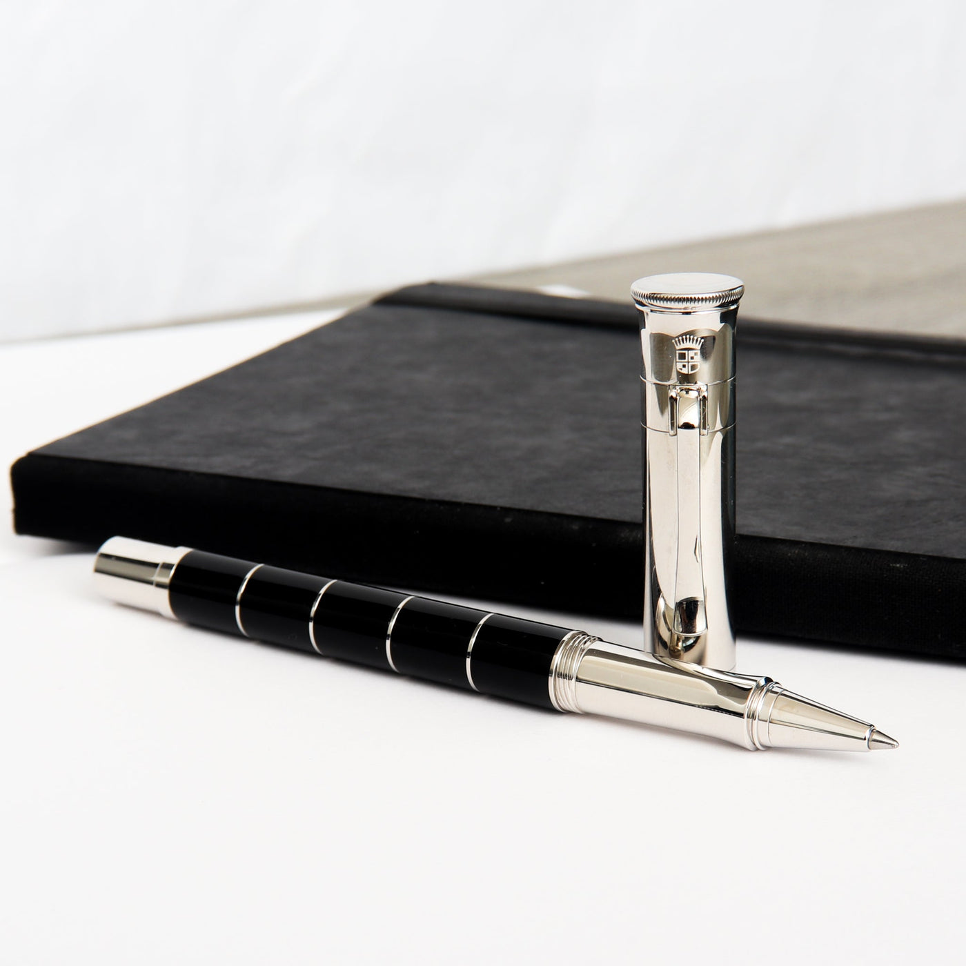 Graf von Faber Castell Classic Anello Black Rollerball Pen Smooth Precision Point