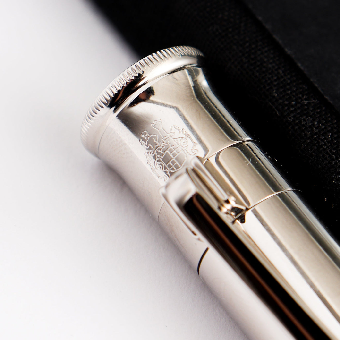 Graf von Faber Castell Classic Anello Titanium Fountain Pen Cap Enraving Details