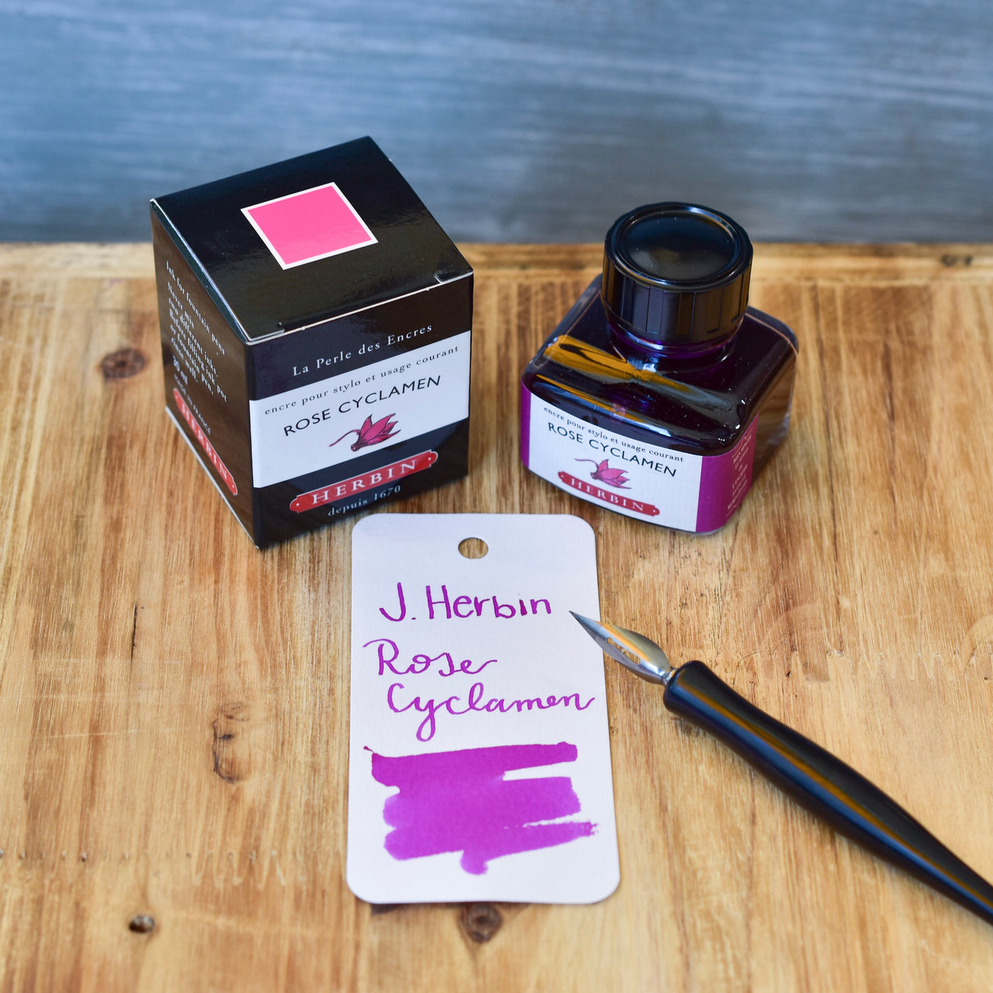 Herbin Rose Cyclamen Ink Bottle