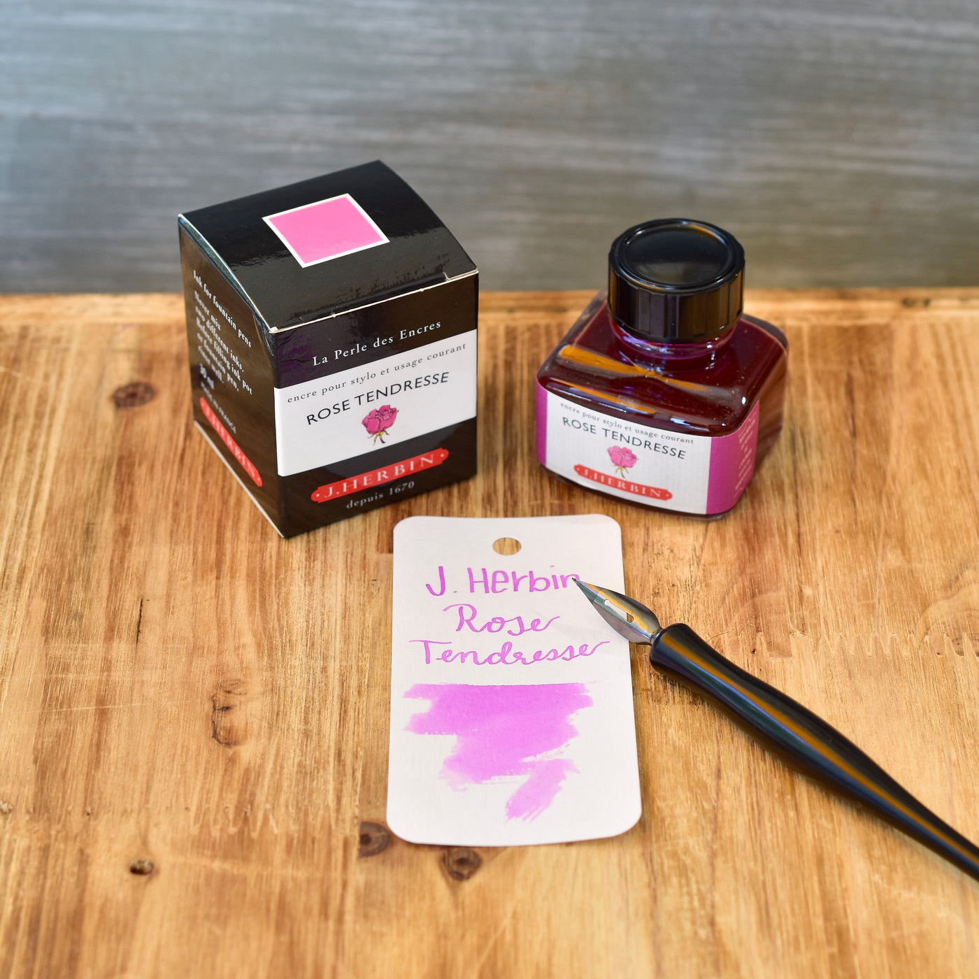 Herbin Rose Tendresse Ink Bottle