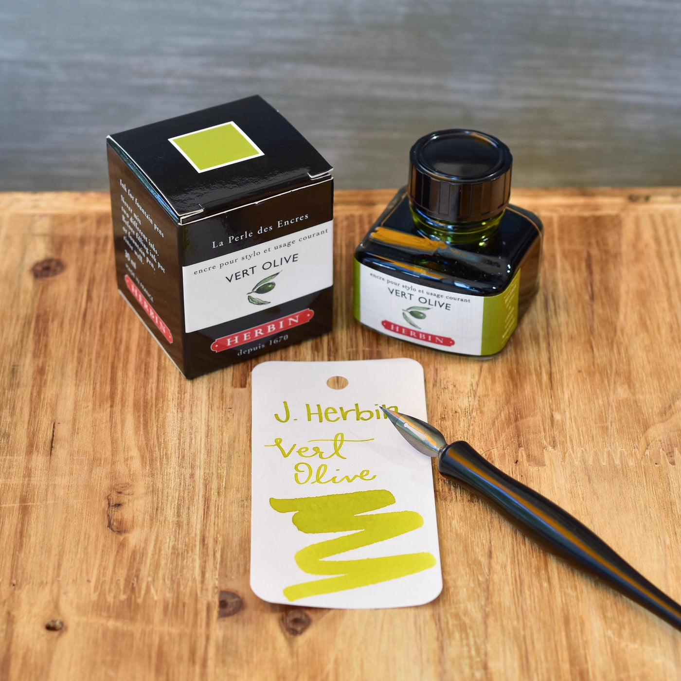 Herbin Vert Olive Ink Bottle