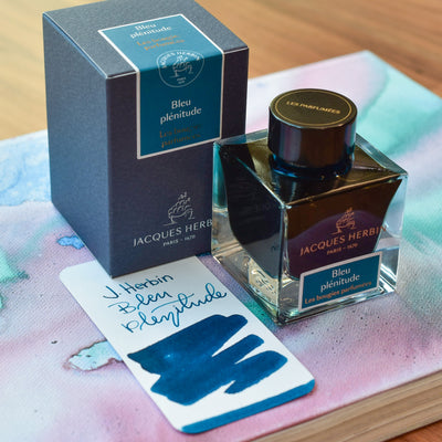 Jacques Herbin Bleu Plenitude Scented Ink Bottle