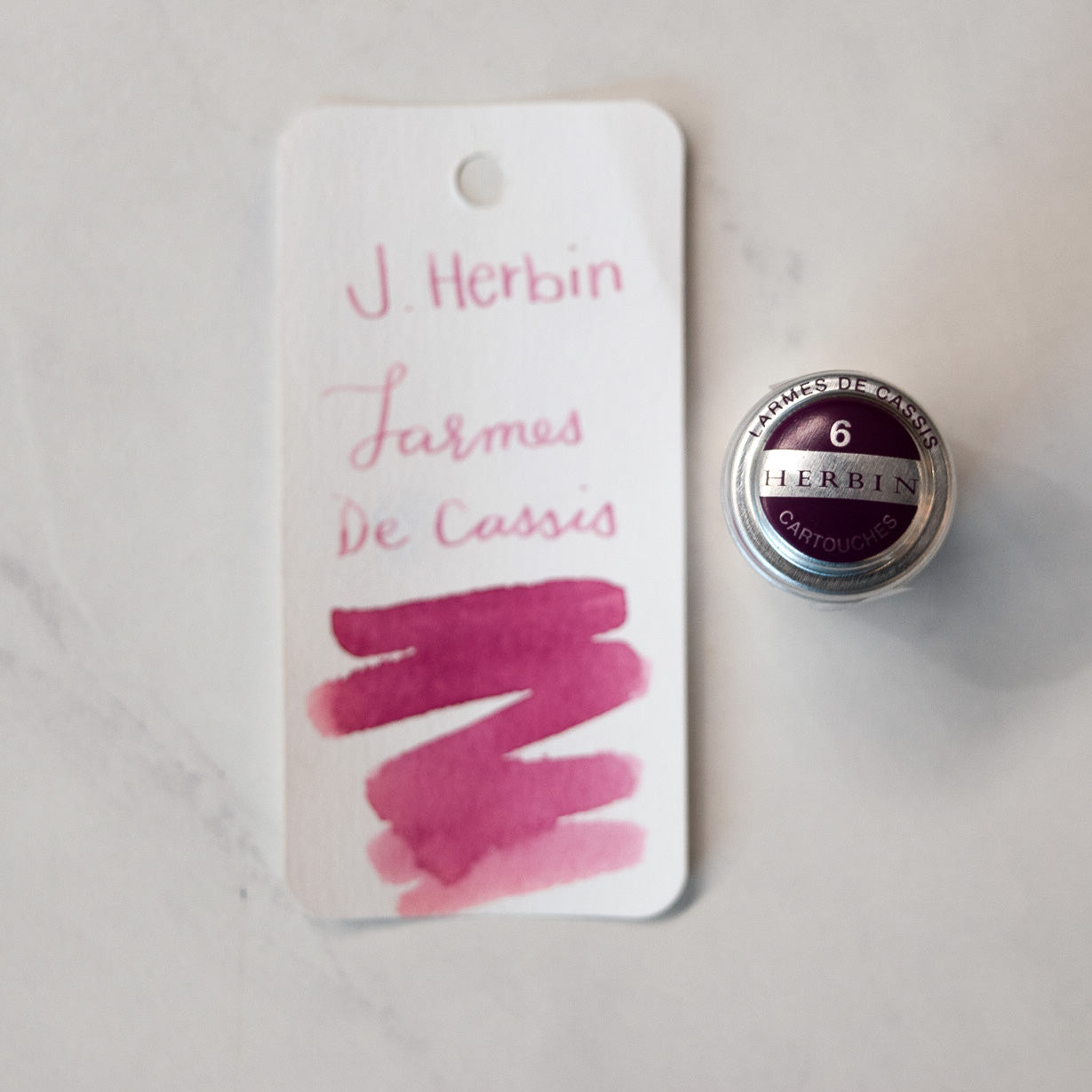 Jacques Herbin Larmes de Cassis Ink Cartridges Pink