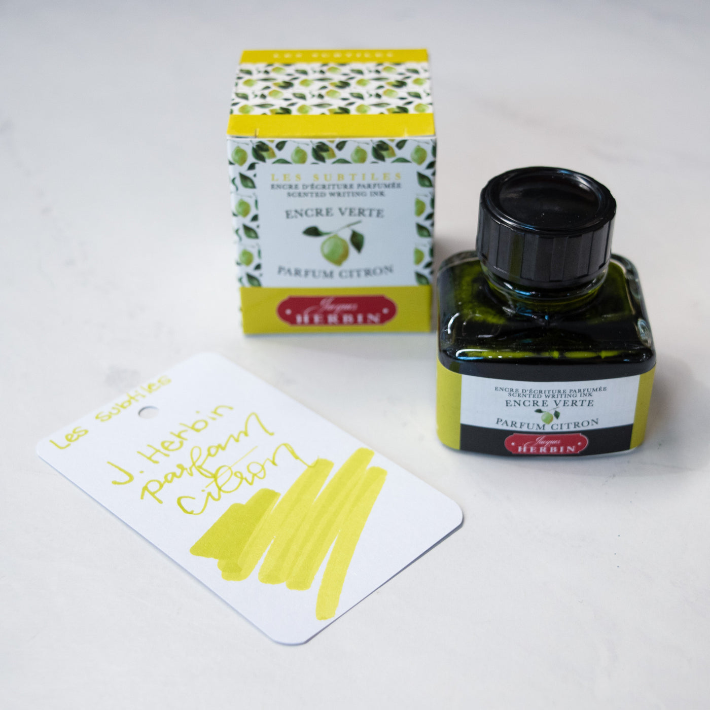 Jacques Herbin Lemon Green Scented Ink Bottle