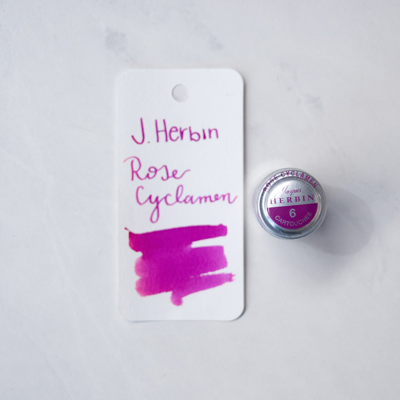 Jacques Herbin Rose Cyclamen Ink Cartridges Pink