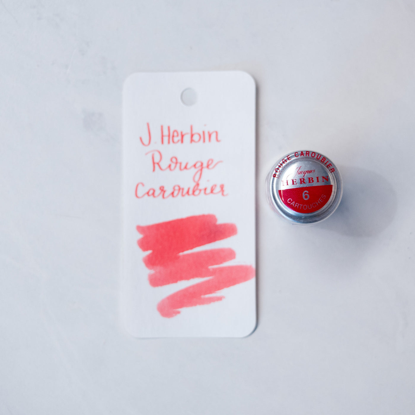 Jacques Herbin Rouge Caroubier Ink Cartridges Red