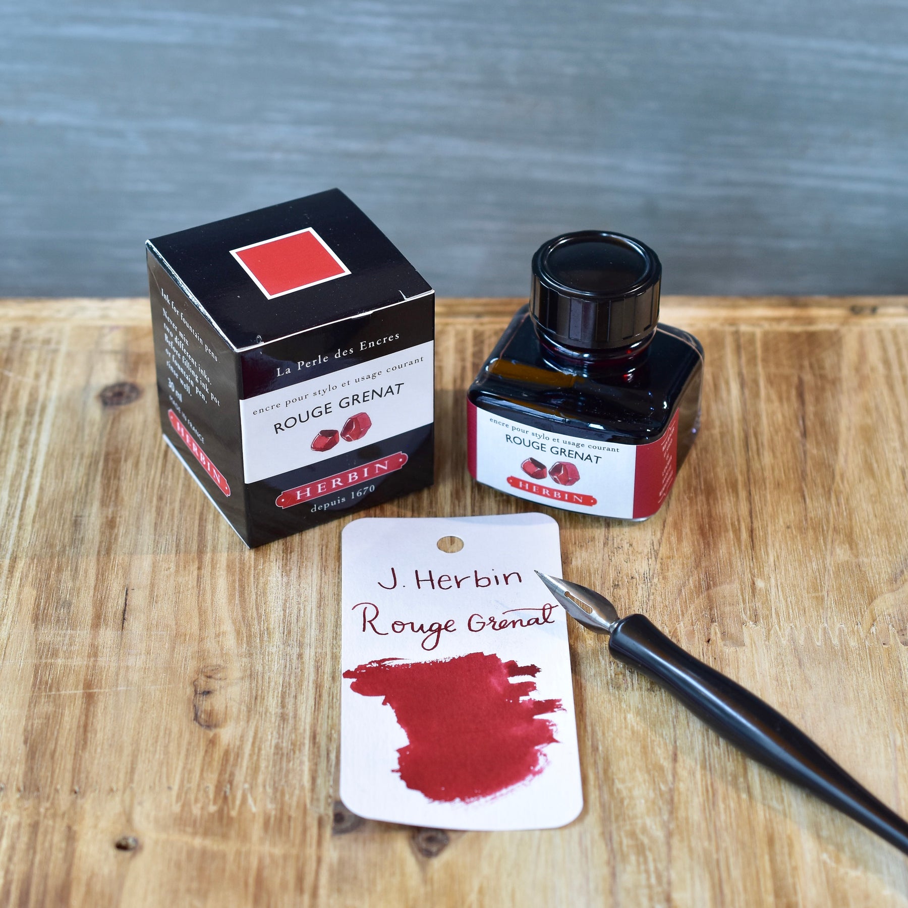 J. Herbin Fountain Pen Ink Cartridges - Rouge Grenat (Garnet Red)