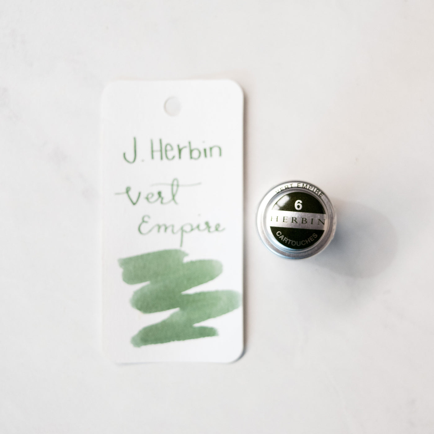 Jacques Herbin Vert Empire Ink Cartridges Green