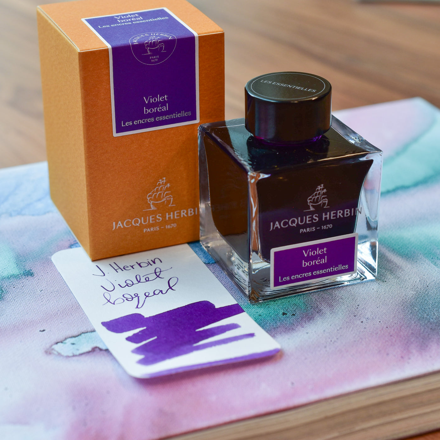 Jacques Herbin Violet Boreal Ink Bottle