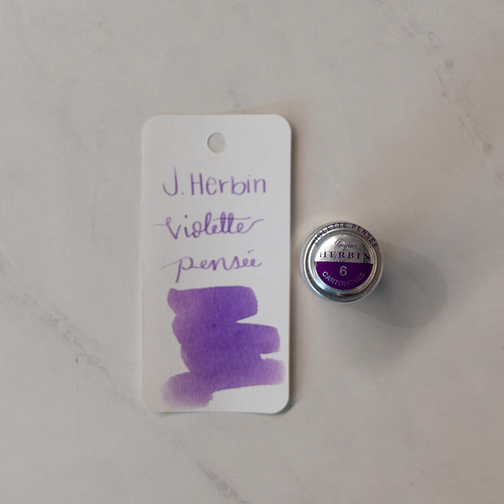 Jacques Herbin Violette Pensee Ink Cartridges Purple