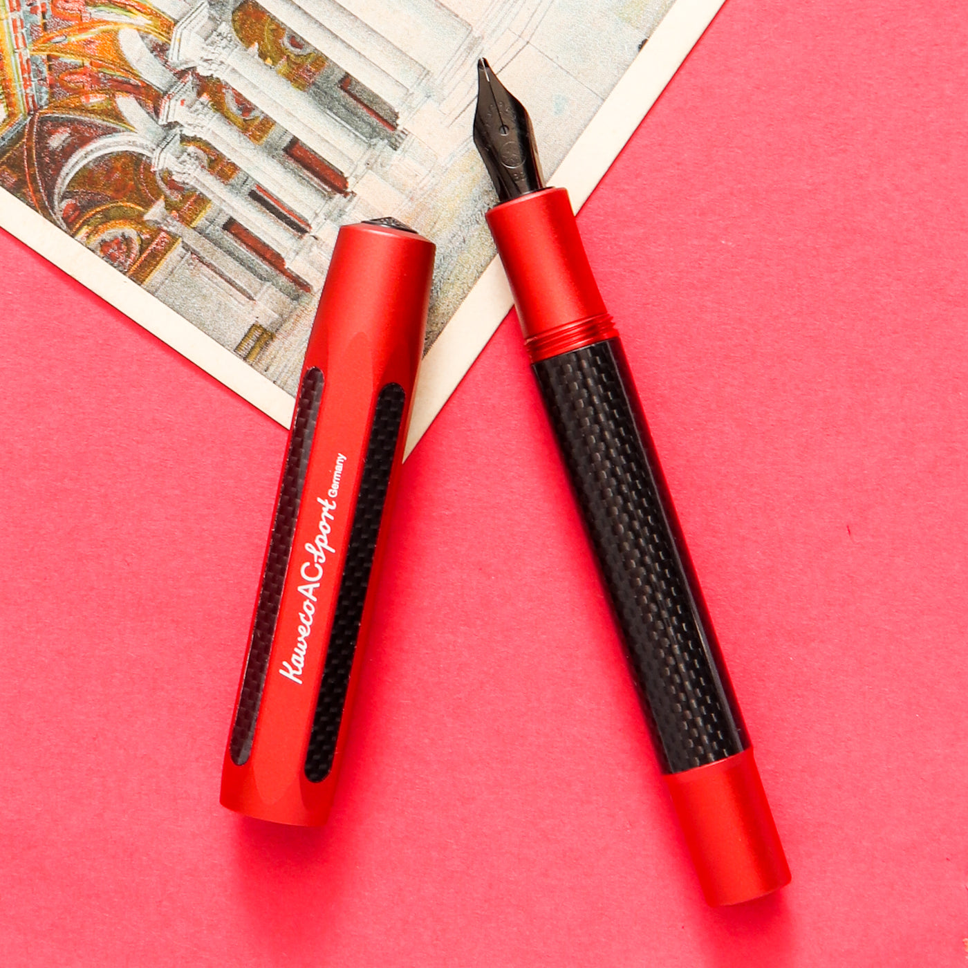 Kaweco AC Sport Red Fountain Pen Cartridge Converter Filled
