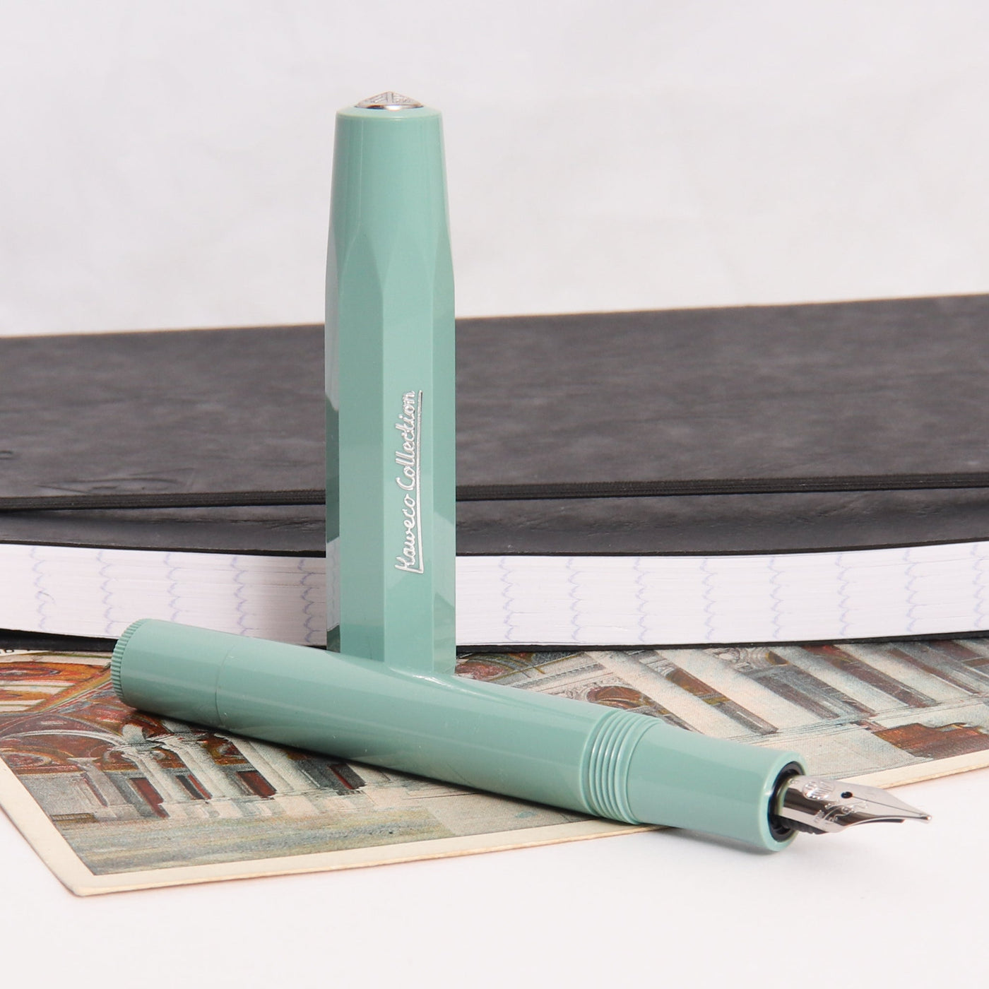 Kaweco Collector's Sport Sage Fountain Pen Uncapped