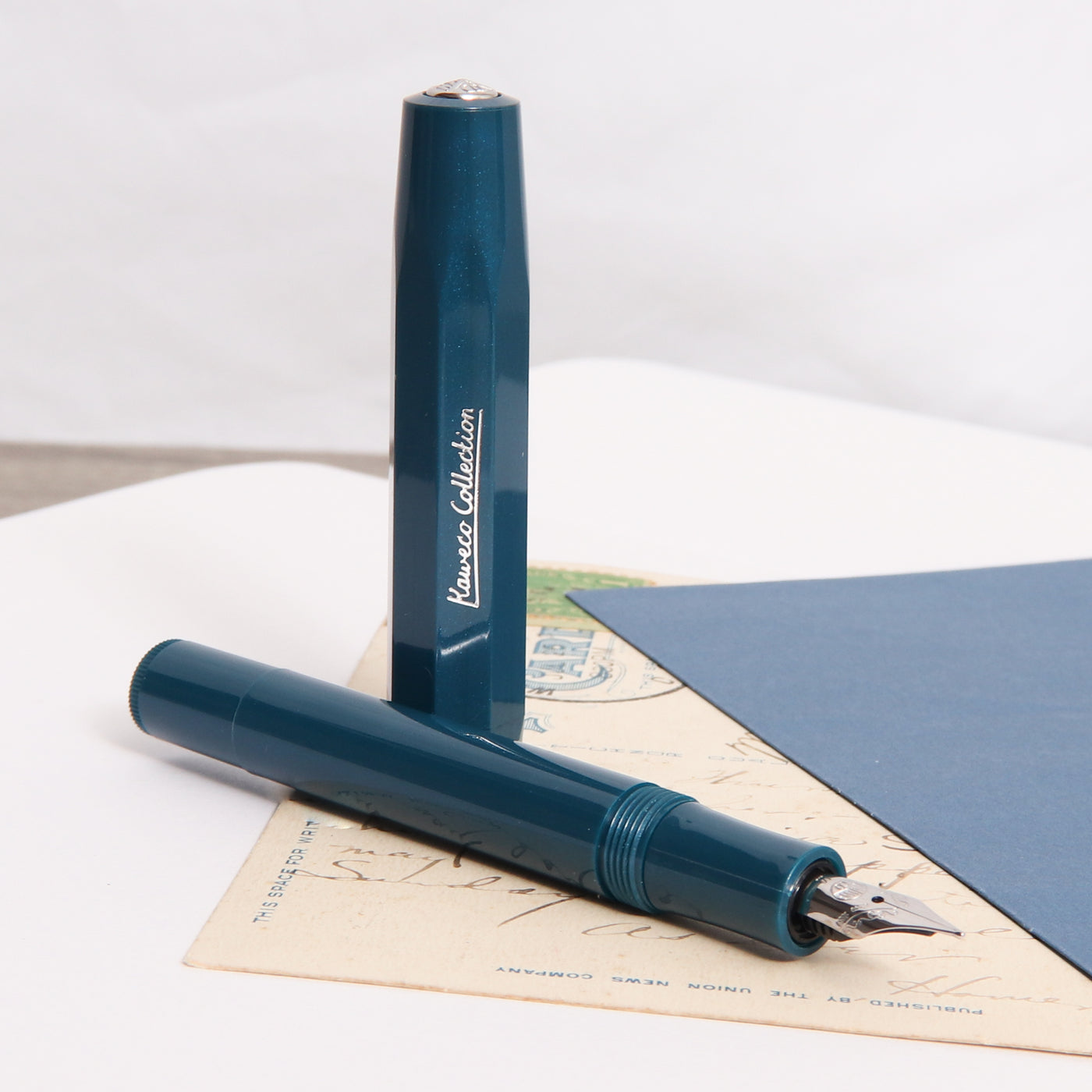 Kaweco Collector's Sport Toyama Teal Fountain Pen Uncapped