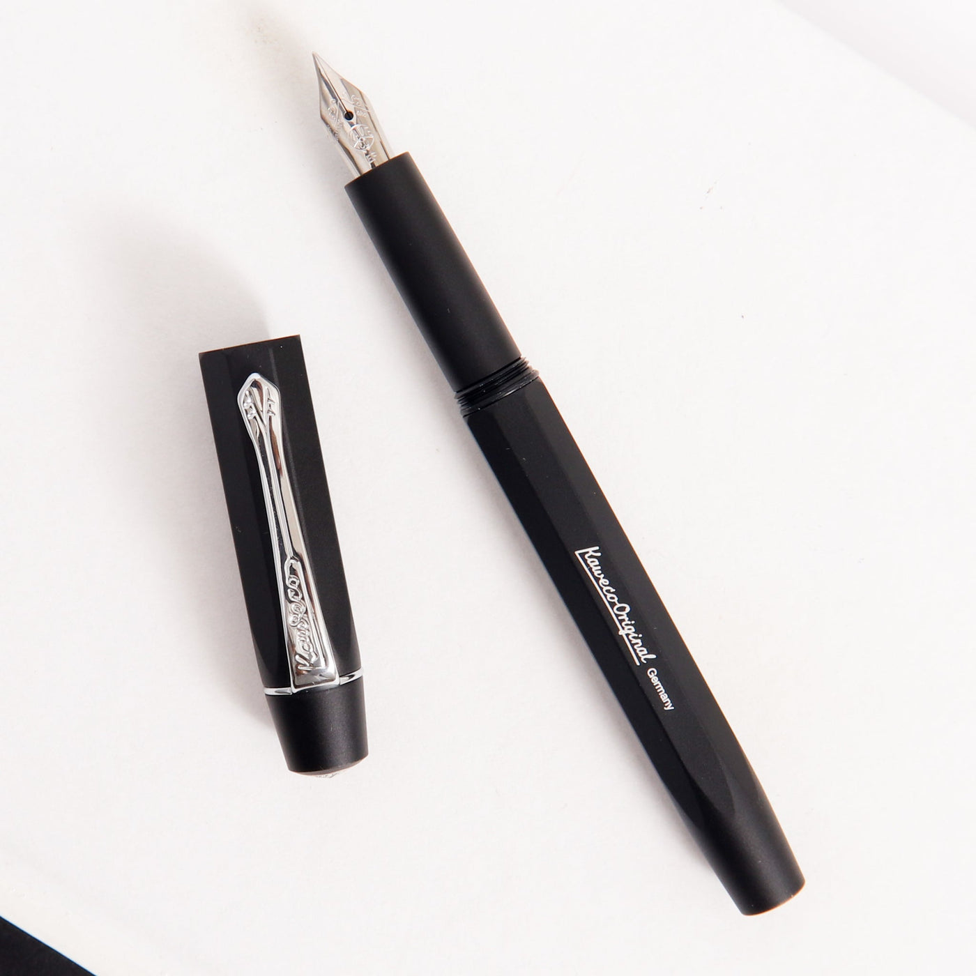 Kaweco-Original-Black-&-Chrome-060-Fountain-Pen-Octagonal-Body