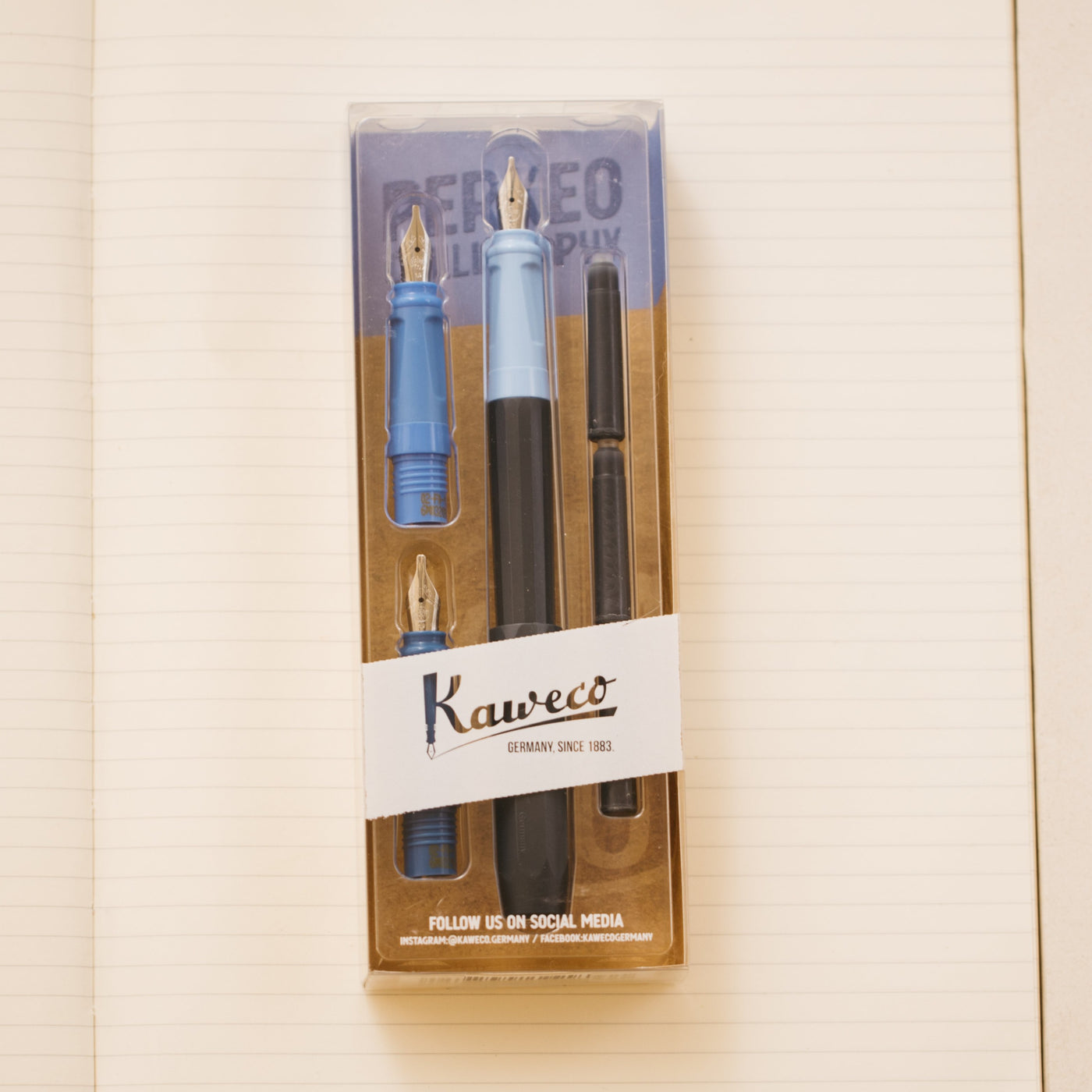 Kaweco Perkeo Blue Fountain Pen Calligraphy Set – Truphae