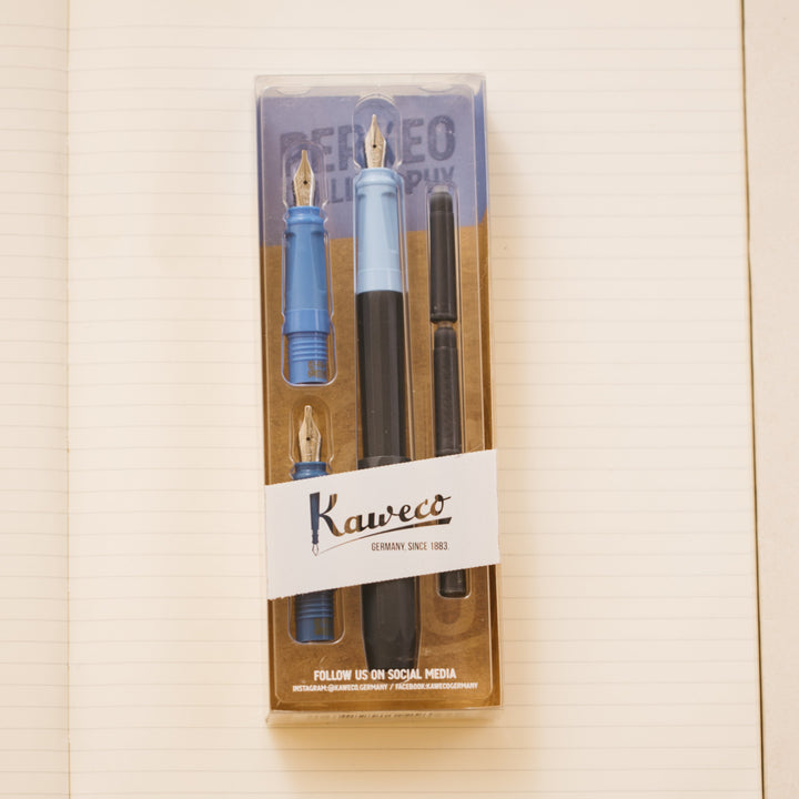 Kaweco Perkeo Blue Fountain Pen Calligraphy Set