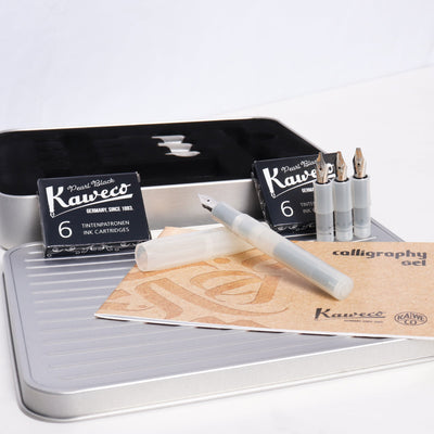 Kaweco Sport Natural Coconus Large Fountain Pen Calligraphy Set 4 Nibs