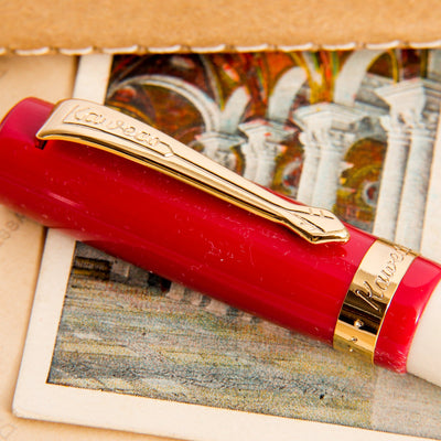 Kaweco Student 30s Blues Berry Fountain Pen Red Cap With Gold Trim