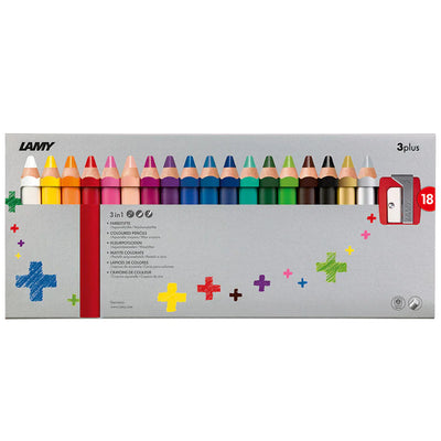 LAMY 3Plus Colored Pencils - Pack of 18