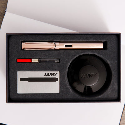 LAMY-AL-Star-Cosmic-Fountain-Pen-&-Ink-Bottle-Gift-Set-Packaging