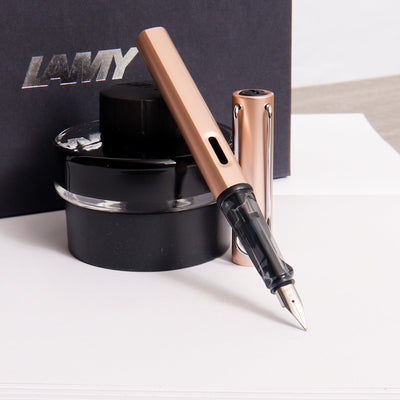 LAMY-AL-Star-Cosmic-Fountain-Pen-&-Ink-Bottle-Gift-Set-Uncapped