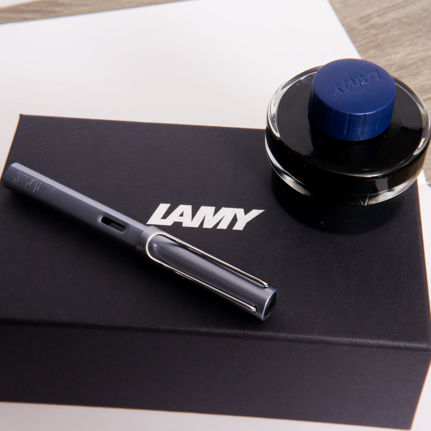 LAMY-Al-Star-Azure-Fountain-Pen-&-Ink-Bottle-Gift-Set-Box