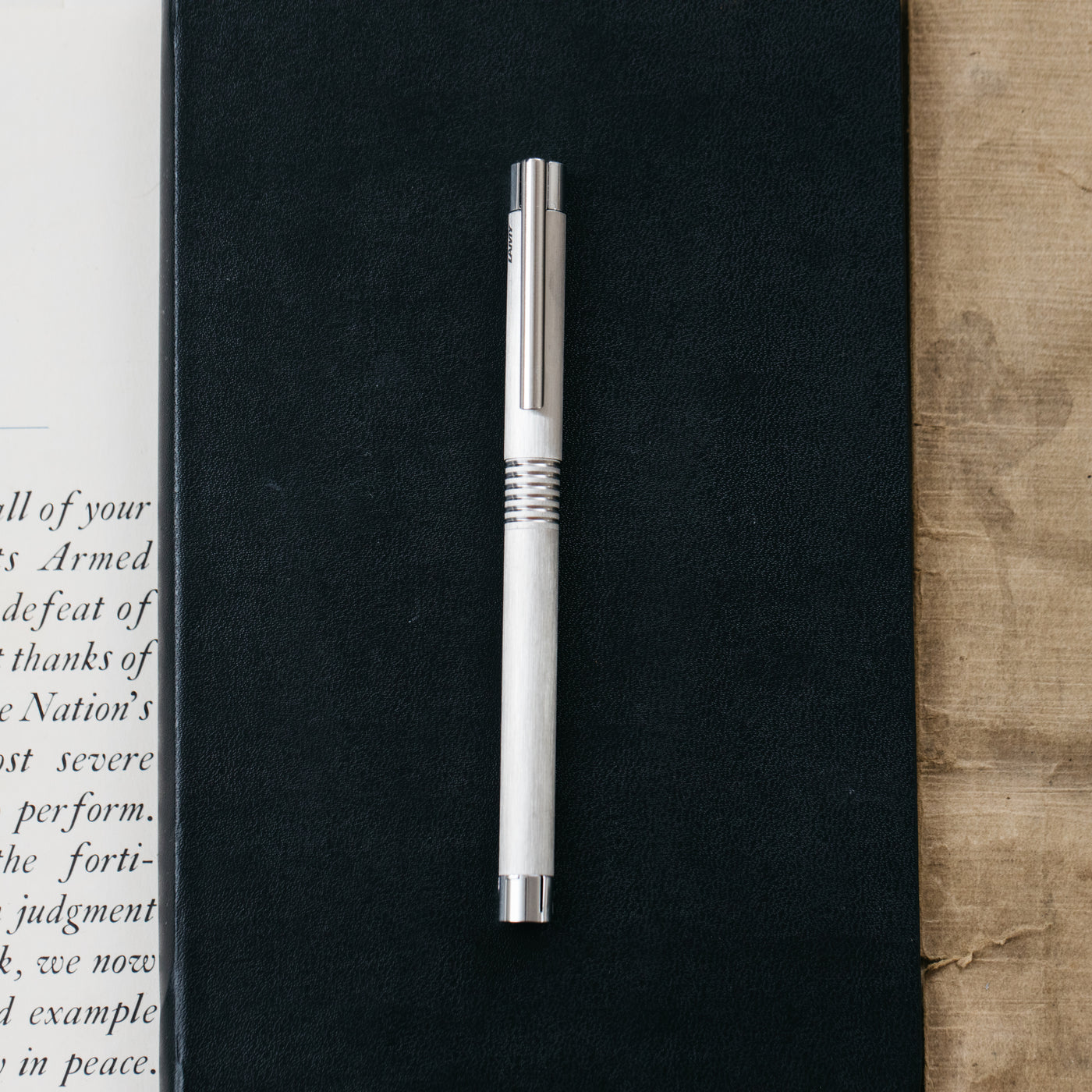 LAMY Logo Brushed Stainless Steel Fountain Pen