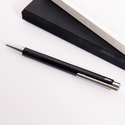 LAMY-Logo-M+-Black-Gloss-Ballpoint-Pen-Spring-Loaded-Clip