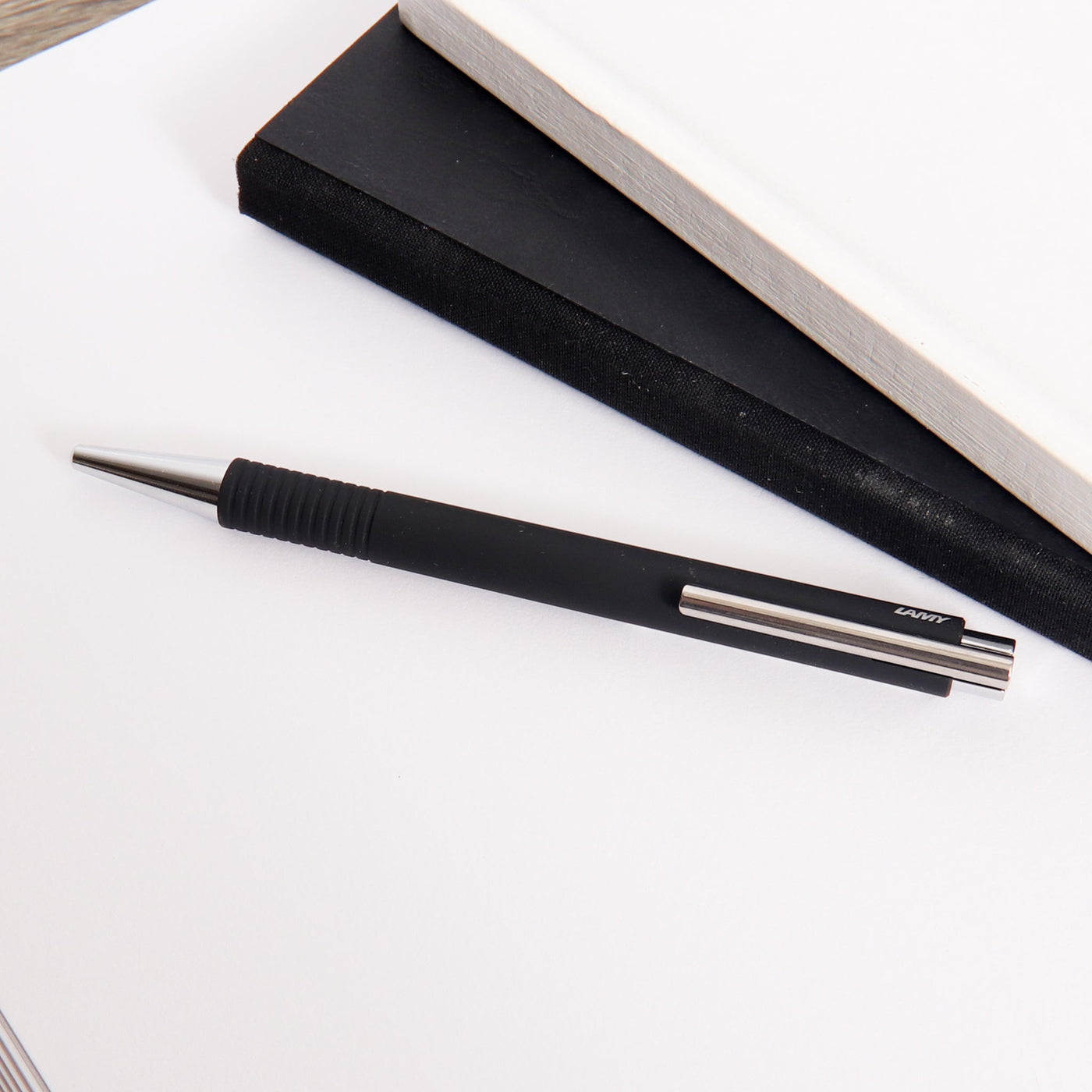 LAMY-Logo-M+-Black-Matte-Ballpoint-Pen-Spring-Loaded-Clip