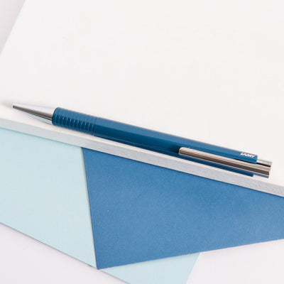 LAMY-Logo-M+-Indigo-Gloss-Ballpoint-Pen-Spring-Loaded-Clip