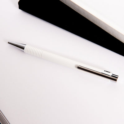 LAMY-Logo-M+-White-Gloss-Ballpoint-Pen-Spring-Loaded-Clip