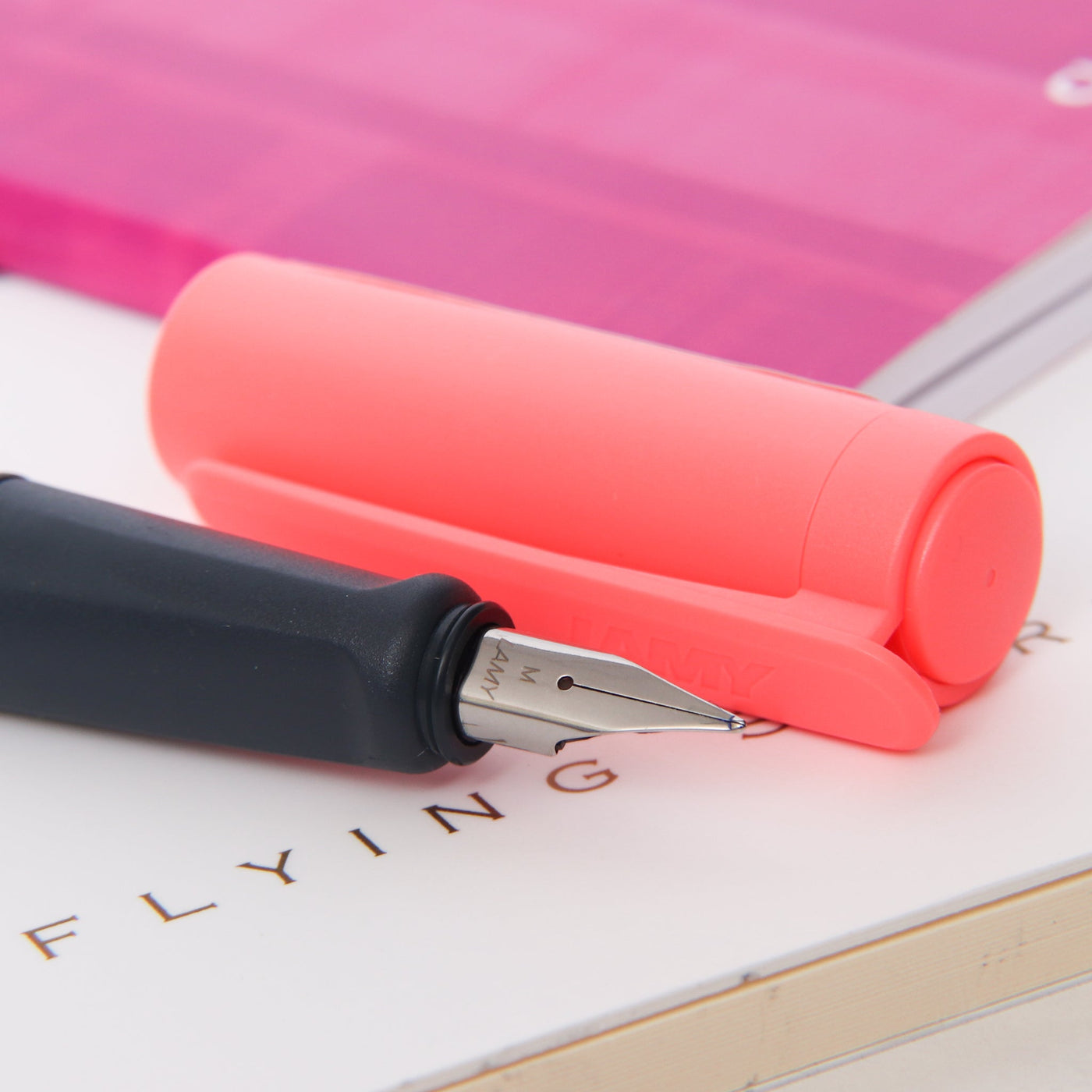 LAMY Nexx Neon Coral Fountain Pen Nib Details