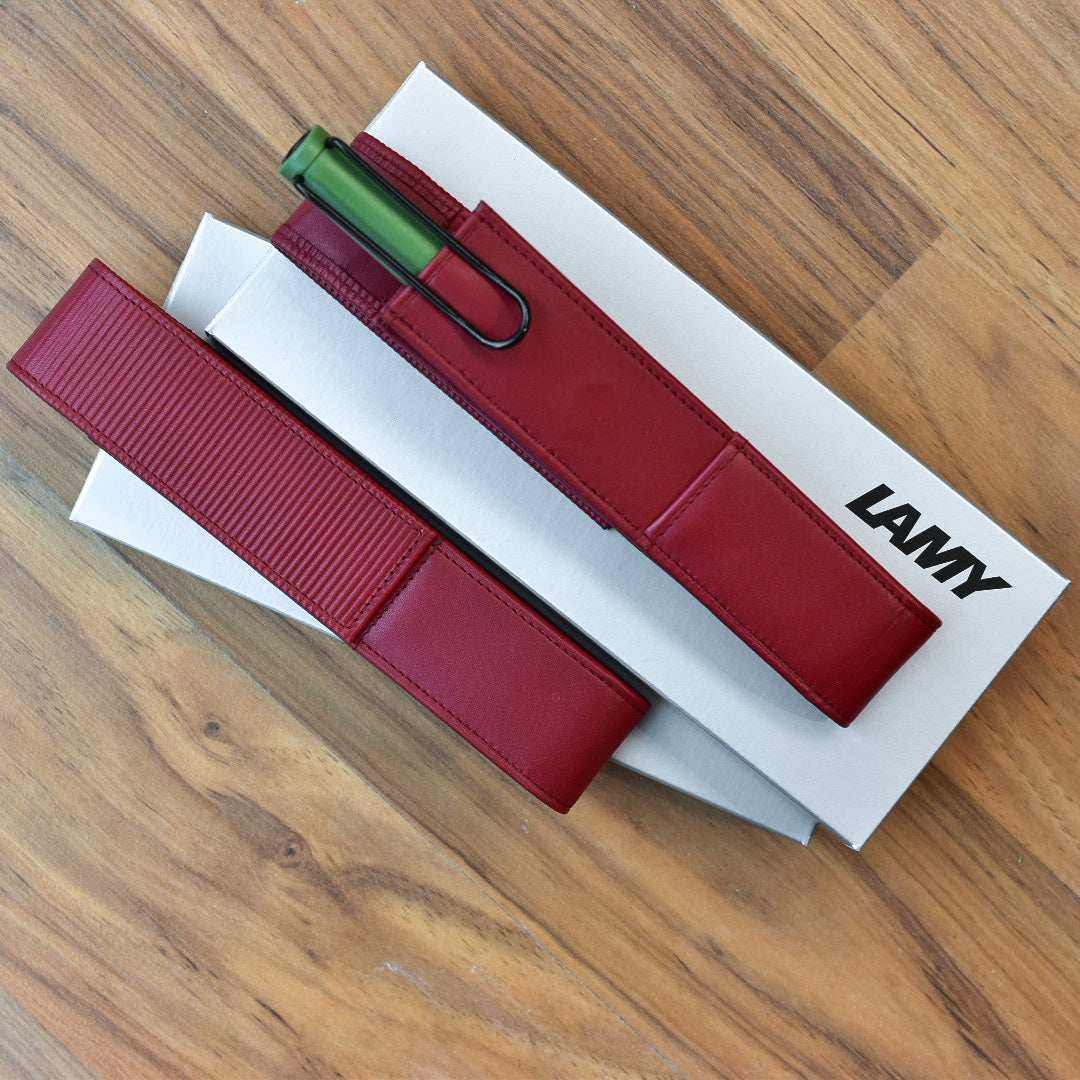 LAMY Premium Nappa Red Leather Pen Case – Truphae