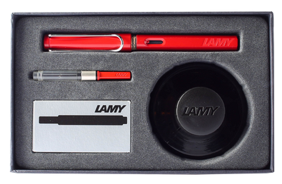 LAMY Safari Red Fountain Pen Gift Set