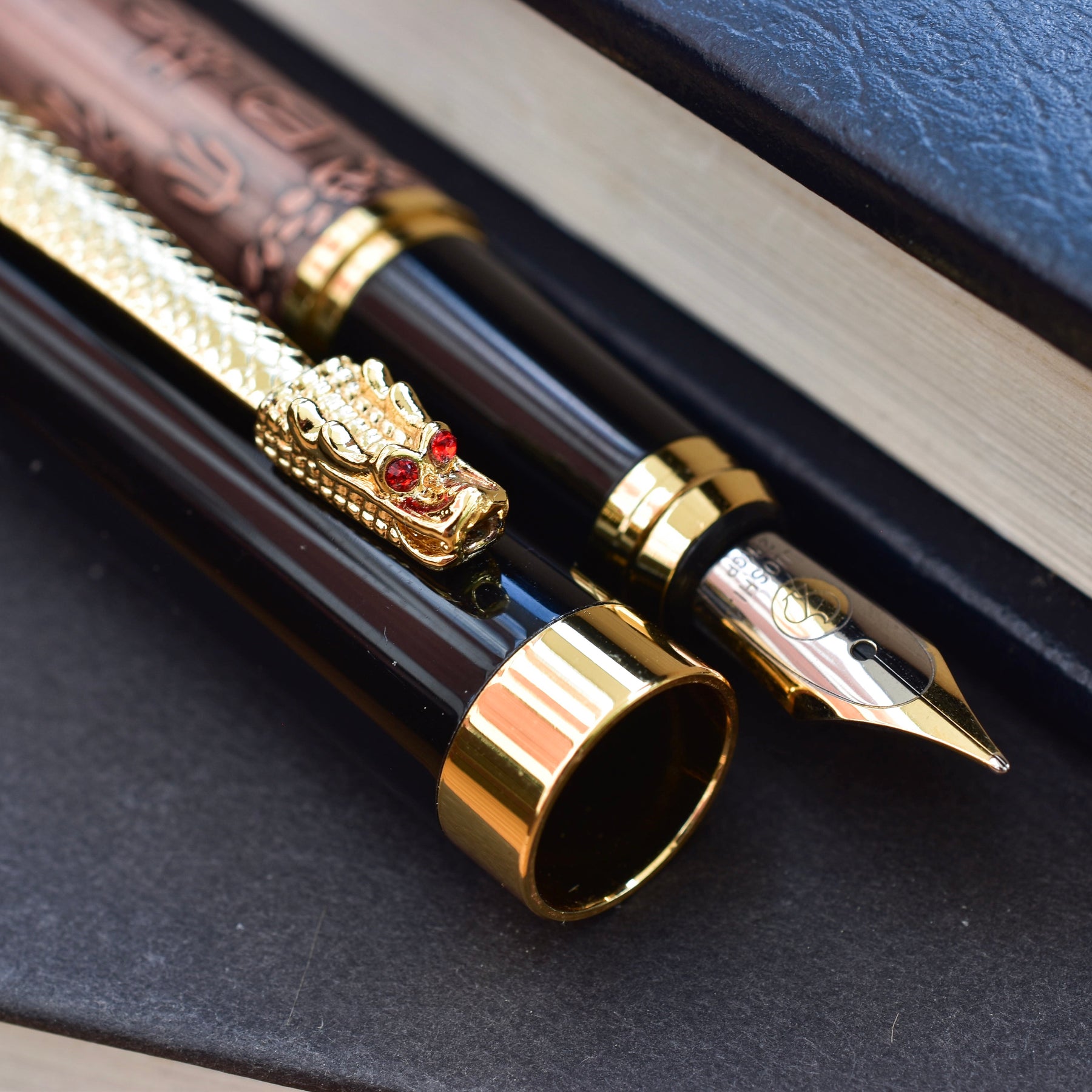 Luoshi Antique Bronze Dragon Fountain Pen Truphae
