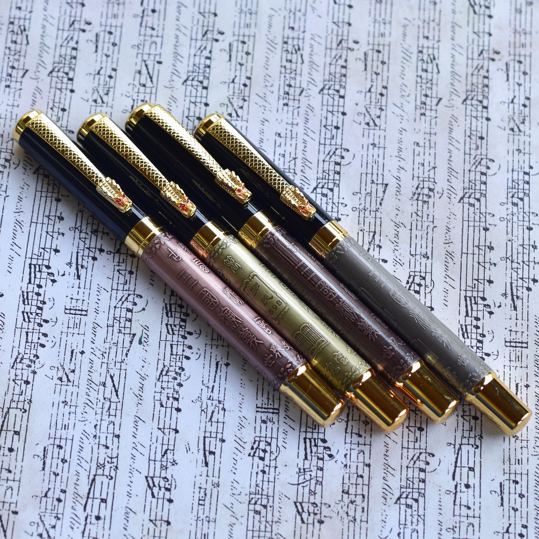 Luoshi Antique Bronze Dragon Fountain Pen Truphae