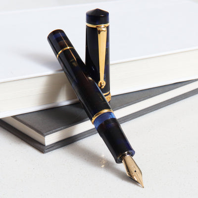 Blue Stacked Resin Maiora Pen