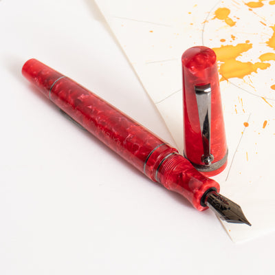 Maiora Aventus Amore Red & Ruthenium Trim Fountain Pen