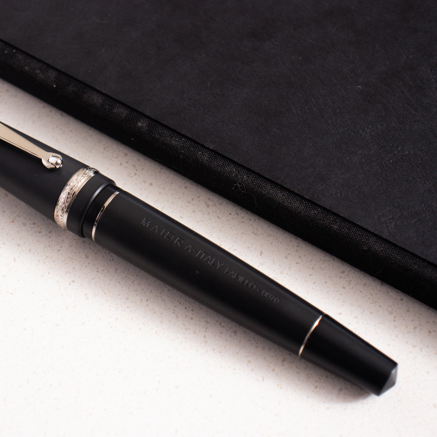 Maiora Aventus Lapillo Matte Black Fountain Pen