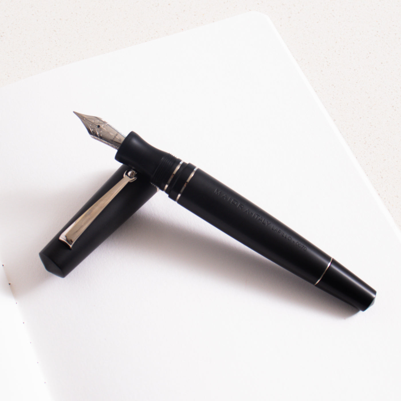 Maiora Aventus Lapillo Matte Black Fountain Pen